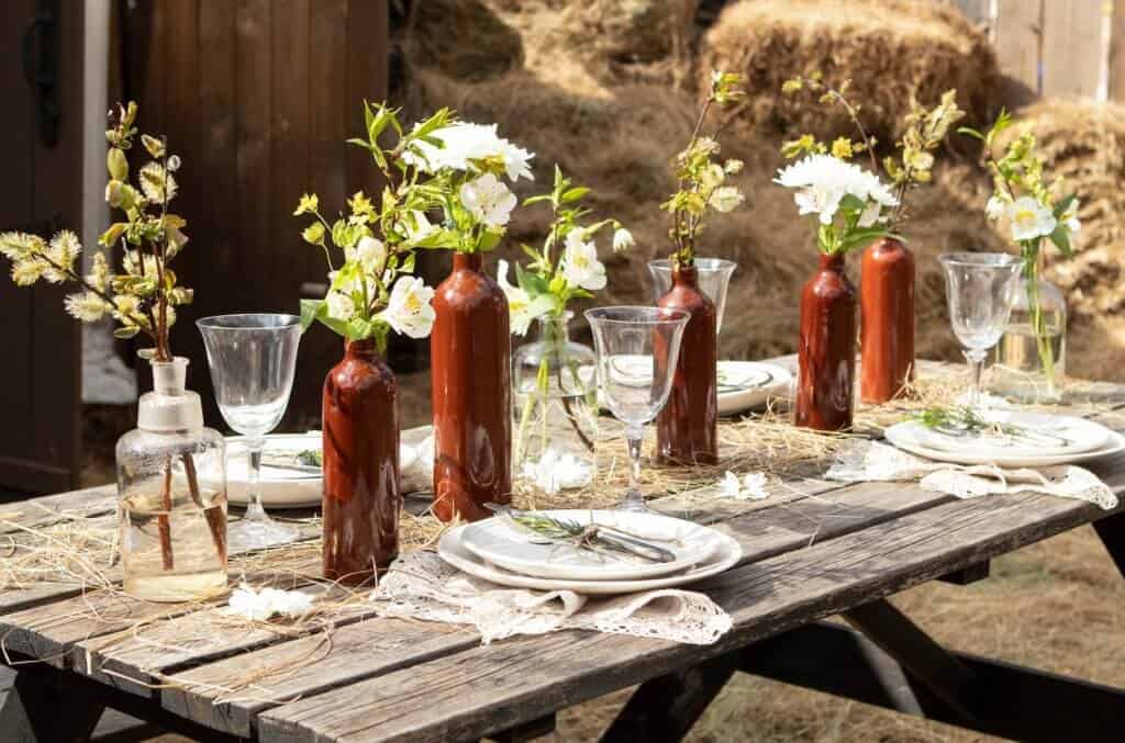 outdoor wedding table for a rustic wedding